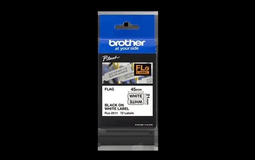[FLE2511] CINTA BROTHER BANDERA NEGRO/BLANCO 10.5MM X 45MM 72U